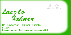 laszlo hahner business card
